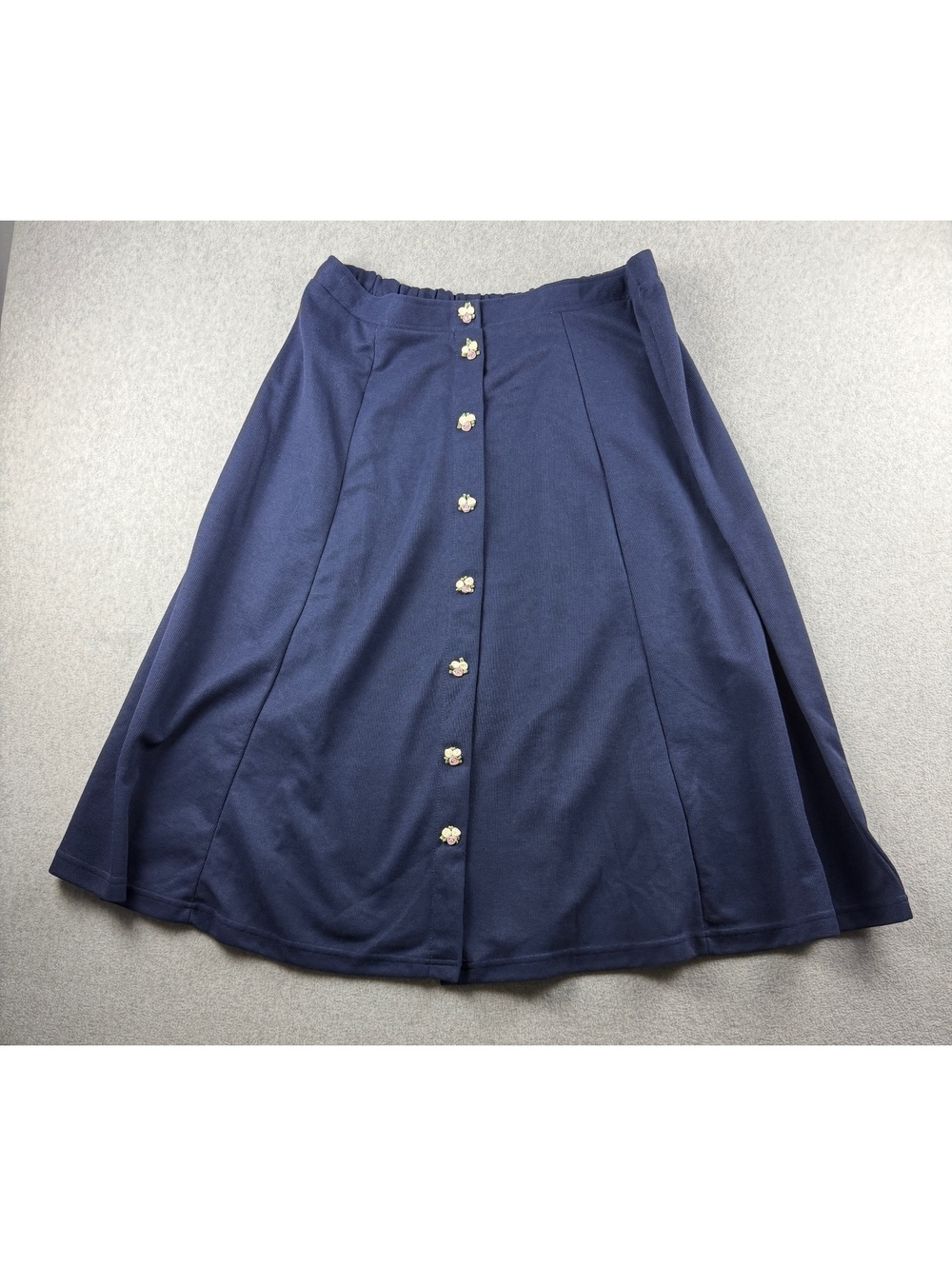 Golden Touch vintage plus button front rosette A line skirt